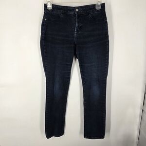 NYDJ Not Your Daughter’s Jeans Dark Wash Straight Leg Size 8 Lift Tuck Denim
